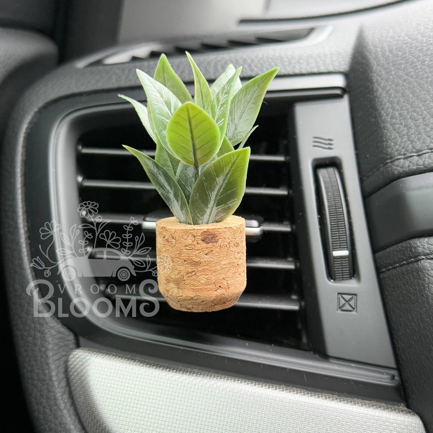Tall Leafy Plant Vent Clip - Black Cherry Merlot