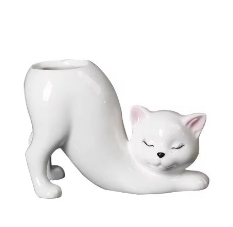 Stretching Kitty Planter