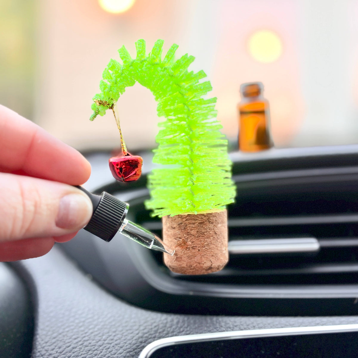 Glitter Christmas Tree Car Vent Clip