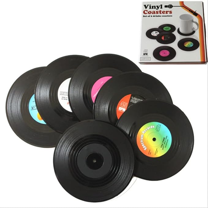 Retro Vinyl Coasters