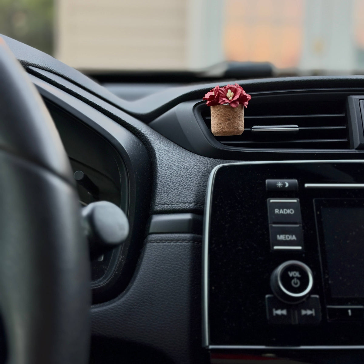 Poinsettia Car Vent Clip