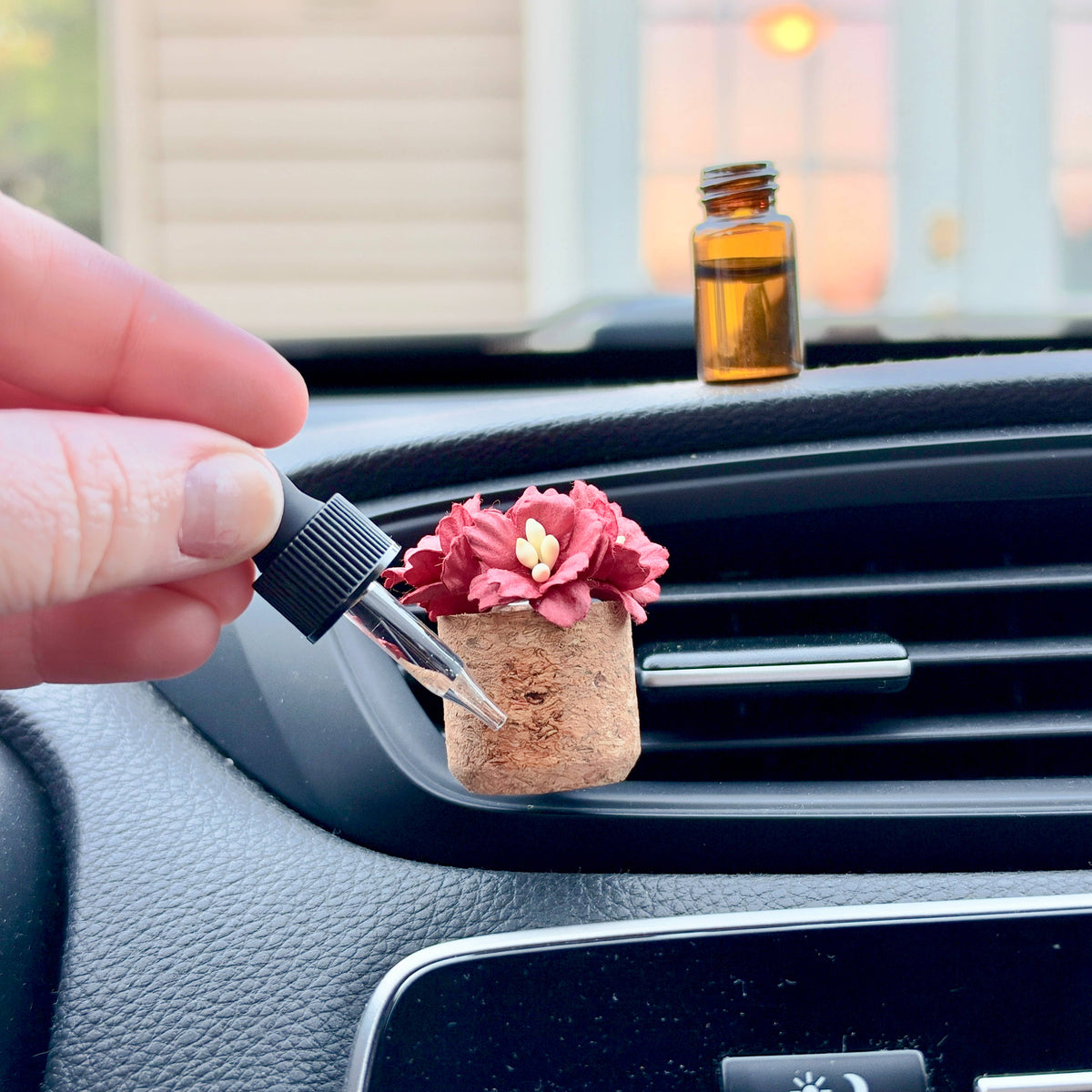 Poinsettia Car Vent Clip