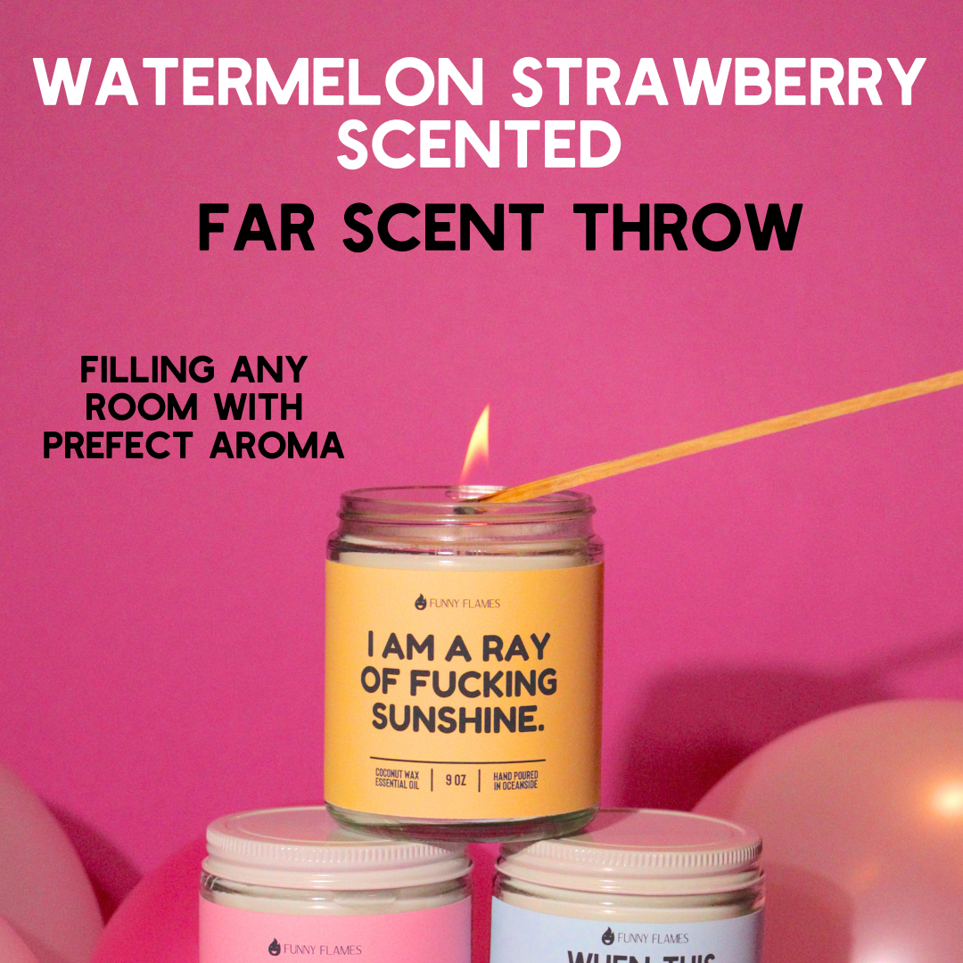 I Am A Ray Of F*cking Sunshine - Funny Flames Candle: 9oz