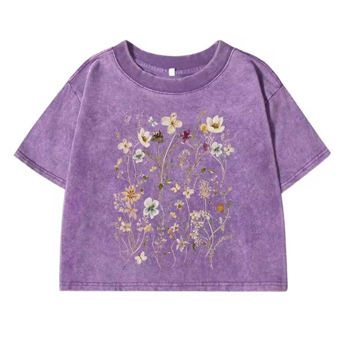Flower Cluster T-Shirt Crop