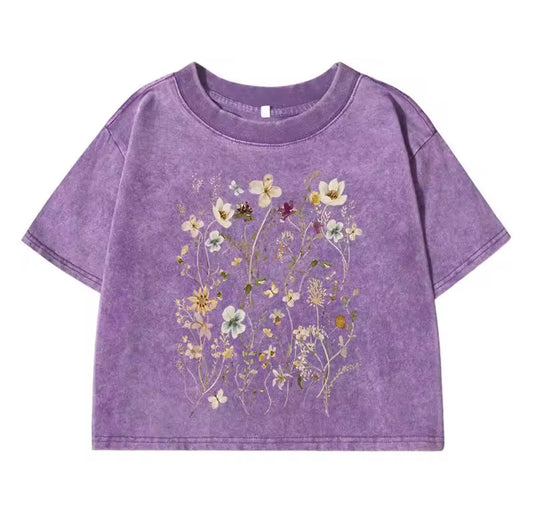Flower Cluster T-Shirt Crop