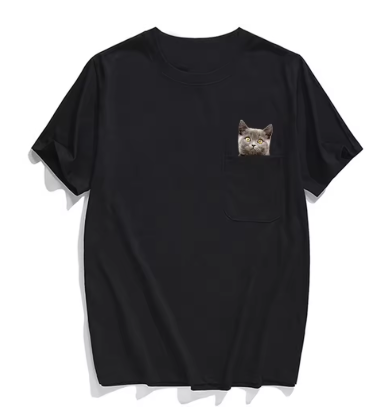 Middle Finger Pocket Cat T-Shirt