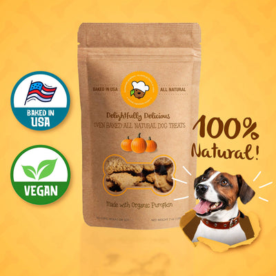 Organic Pumpkin Dog Treats | Pet Treats | Dog Treat Bag