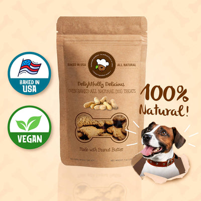 Peanut Butter Dog Treats | Natural Dog Treat | Dog Treat Bag